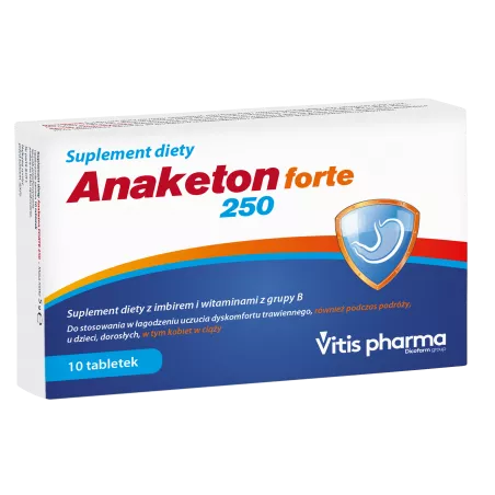 Anaketon Forte 250 x 10 tabletek choroba lokomocyjna VITIS PHARMA