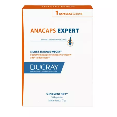DUCRAY Anacaps Expert x 30 kapsułek suplementy na skórę włosy i paznokcie PIERRE FABRE DERMO-COSMETIQUE POLSKA SP. Z O.O.