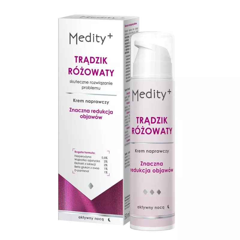 AVA Laboratorium Kosmetyczne MEDITY + TRĄDZIK RÓŻOWATY Krem naprawczy x 50 ml — Składniki i ocena