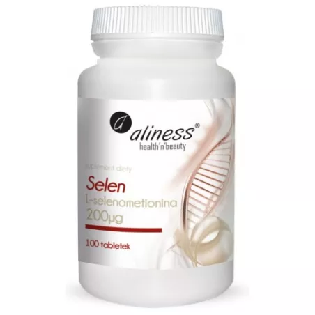 Aliness Selen Select 200 ug 100 tabletek naturalne preparaty na odporność Aliness