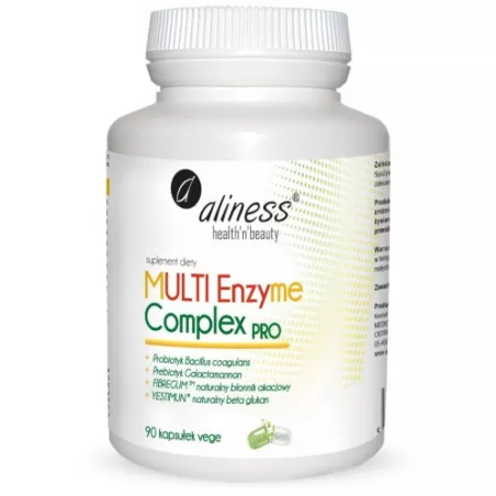 Aliness MultiEnzyme Complex Pro 90 kapsułek probiotyki na trawienie Aliness