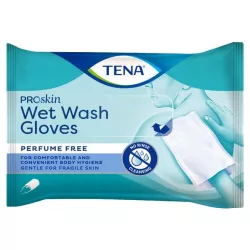 TENA WET WASH GLOVES Nawilżające Myjki x 8 sztuk Ciało i twarz ESSITY POLAND SP. Z O.O.