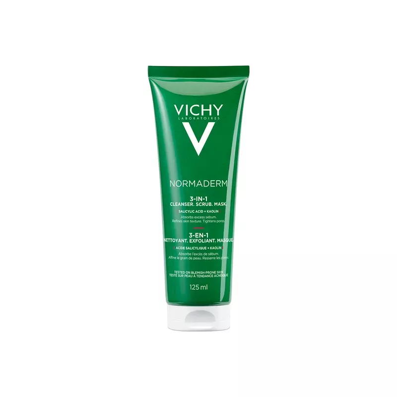 L'OREAL POLSKA VICHY NORMADERM 3w1 Oczyszczający Peeling x 125 ml — Składniki i ocena