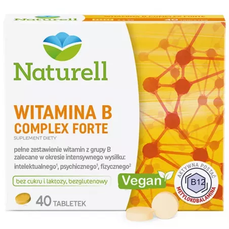 NATURELL Witamina B Complex Fortex 40 tabletek witaminy z grupy B NATURELL POLSKA S.A.