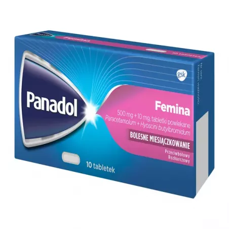 Panadol Femina x 10 tabletek tabletki przeciwbólowe GLAXOSMITHKLINE CONSUMER HEALTHCARE SP. Z O.O.