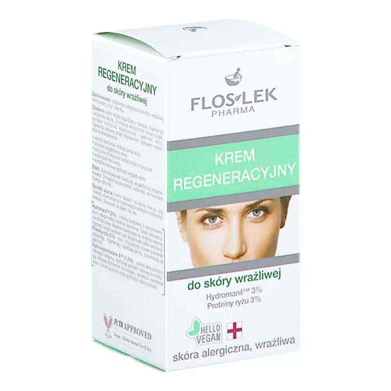 LABORATORIUM KOSMETYCZNE "FLOSLEK"  FURMANEK SP.J. FlosLek Krem hypoalergiczny regeneracyjny x 50 ml — Inhaltsstoffe i ocena