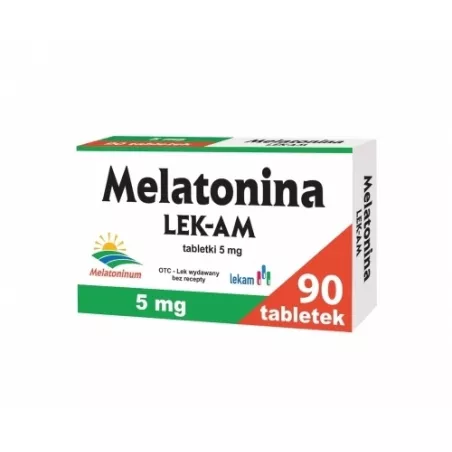 Melatonina lek-am 5 mg x 90 tabletek Spokój i Sen PRZEDSIĘBIORSTWO FARMACEUTYCZNE LEK-AM SP. Z O.O.
