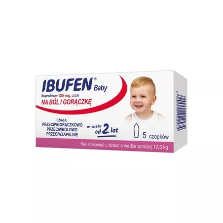 Ibufen czopki doodbytnicze 200 mg x 5 sztuk czopki przeciwbólowe ZAKŁADY FARMACEUTYCZNE POLPHARMA S.A.