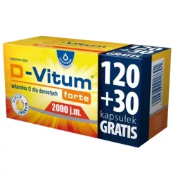 D-Vitum forte 2000 j.m. 150 kapsułek witamina D OLEOFARM SP. Z O.O.