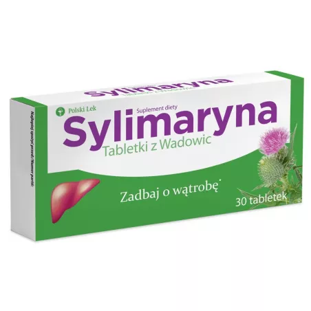 Sylimaryna Tabletki z Wadowic x 30 tabletek niestrawność POLSKI LEK