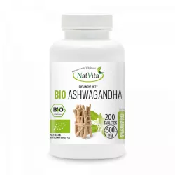 NatVita Ashwagandha BIO 500mg 200 tabletek ashwagandha NatVita