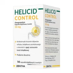 Helicid 10 Control kapsułki 10 mg x 14 kapsułek wrzody żołądka, zgaga, refluks ZENTIVA K.S.
