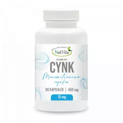 NatVita Cynk (Monometionina cynku) x 90 kapsułek cynk NatVita