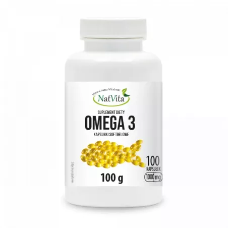 NatVita Omega 3 EPA DHA 1000 mg 100 kapsułek kwasy omega NatVita