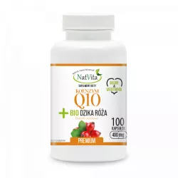 NatVita Koenzym Q10+Dzika Róża 400 mg 100 kapsułek Koenzym Q10 NatVita
