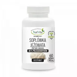 NatVita Soplówka Jeżowata ekstrakt 400 mg 60 kapsułek naturalne preparaty na odporność NatVita