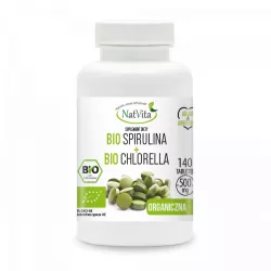 NatVita Spirulina Bio + Chlorella Bio x 140 tabletek spirulina NatVita