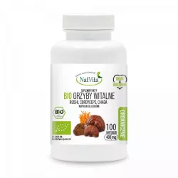 NatVita Grzyby Witalne BIO 400mg 100 kapsułek reishi NatVita