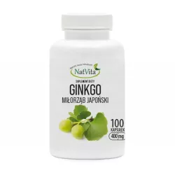 NatVita Ginkgo Miłorząb Japoński 400mg 100 kapsułek Pamięć i koncentracja NatVita