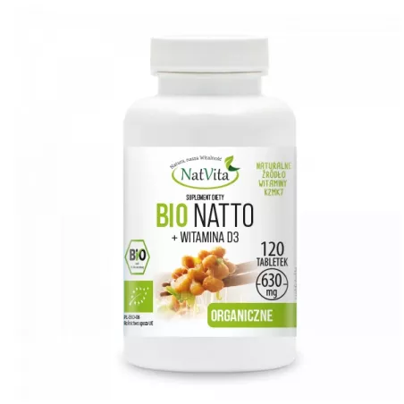 NatVita Bio Natto K2 MK7 + D3 120 tabletek witamina D NatVita
