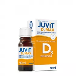 Juvit D3 MAX krople 20000 IU/1ml x 10 ml preparaty na odporność dla dzieci PRZEDSIĘBIORSTWO PRODUKCJI FARMACEUTYCZNEJ HASCO-L...