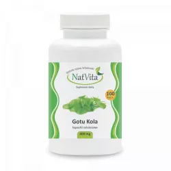 NatVita Gotu Kola 400 mg 100 kapsułek ( data ważności 31.10.2025 ) gotu kola NatVita