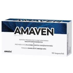 Amaven x 30 kapsułek na wzmocnienie krążenia ZAKŁAD FARMACEUTYCZNY AMARA SP. Z O.O.