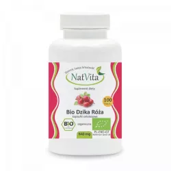 NatVita Dzika Róża Bio 640 mg 100 kapsułek witamina C NatVita