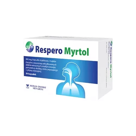 Respero Myrtol 300 mg 50 kapsułek chore zatoki BERLIN CHEMIE AG