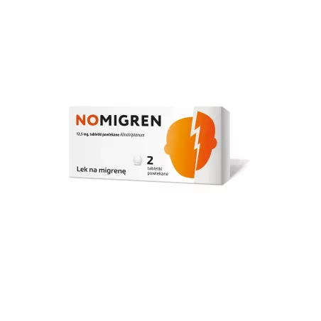 Nomigren 12,5 mg x 2 tabletek powlekanych migrena PRZEDSIĘBIORSTWO PRODUKCJI FARMACEUTYCZNEJ HASCO-LEK S.A.