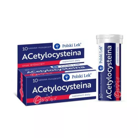 Acetylocysteina Polski Lek x 10 tabletek musujących leki na kaszel POLSKI LEK