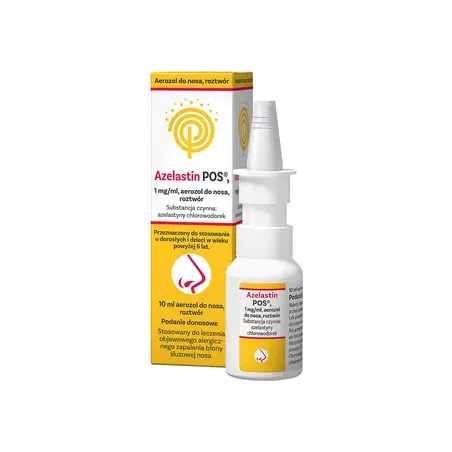 Azelastin POS aerozol do nosa 1mg/ml x 10 ml ( data ważności 30.09.2024 ) krople do nosa na alergię URSAPHARM POLAND SP.Z O.O.