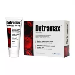 Detramax tabletki 60 szt + Detramax żel 75ml x 1 zestaw preparaty na żylaki NOVASCON PHARMACEUTICALS SP. Z O.O.