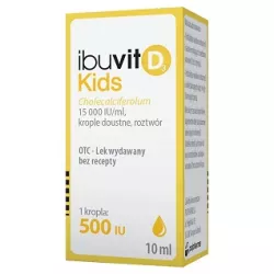 Ibuvit D3 Kids krople 15000I.U 10 ml witamina D ZAKŁADY FARMACEUTYCZNE POLPHARMA S.A.