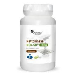 Aliness Nattokinase NSK-SD 100 mg x 60 kapsułek leki i suplementy na cholesterol Aliness