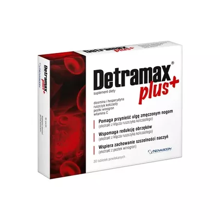 Detramax Plus x 60 tabletek na wzmocnienie krążenia NOVASCON PHARMACEUTICALS SP. Z O.O.