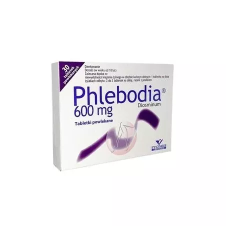 Phlebodia tabletki powlekane 600mg x 30 tabletek na wzmocnienie krążenia LABORATOIRES INNOTHERA