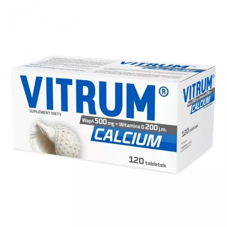 Vitrum Calcium 1250 + Vitaminum D3 x 120 tabletek powlekanych wapń TAKEDA PHARMA SP. Z O.O.