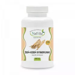 NatVita Żeń-Szeń Syberyjski 400 mg x 100 kapsułek ( data ważności 31.12.2025 ) Zdrowie naturalnie! NatVita