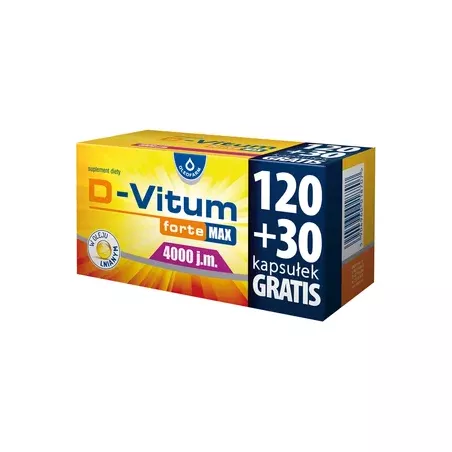 D-Vitum forte Max 4000 dla dorosłych x 120+30 kapsułek witamina D OLEOFARM SP. Z O.O.