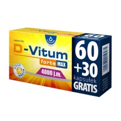 D-Vitum forte Max 4000 jm x 90 kapsułek wit. D OLEOFARM SP. Z O.O.