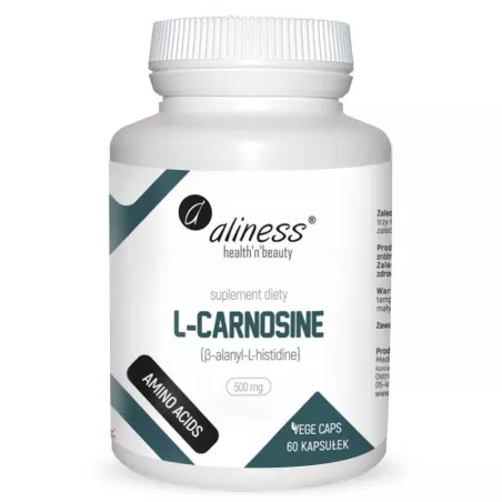 Aliness L-Carnosine 500 mg x 60 kapsułek na wzmocnienie krążenia Aliness