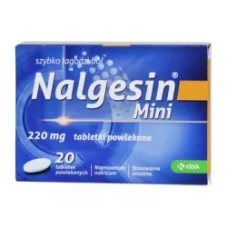 Nalgesin Mini 220 mg x 20 tabletek tabletki przeciwbólowe KRKA D.D. NOVO MESTO