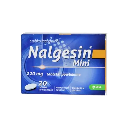 Nalgesin Mini 220 mg x 20 tabletek tabletki przeciwbólowe KRKA D.D. NOVO MESTO