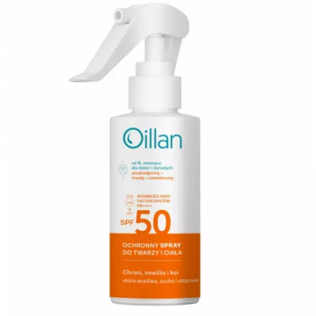 Oillan Sun (Emulsja F50+ Roll-On +spray) 1 zestaw preparaty z filtrem UV OCEANIC S.A.