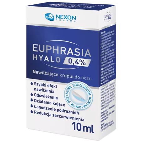 Euphrasia Hyalo 0,4% krople nawilżające x 10 ml krople do oczu NEXON PHARMA SP. Z O.O. SP.K.