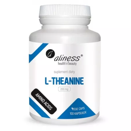 Aliness L-Theanine 200 mg x 100 kapsułek Dobre samopoczucie Aliness Aliness L-Theanine 200 mg x 100 kapsułek Dobre samopoczucie Aliness