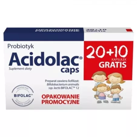 Acidolac Caps x 30 kapsułki zdrowy brzuszek (kolka refluks probiotyki)