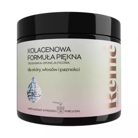 Reme Kolagen Formuła Piękna truskawka-opuncja 150g (data ważności 24.02.2025 r.) suplementy na skórę włosy i paznokcie USP ZD...