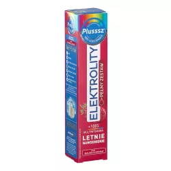Plusssz Elektrolity +100% Multiwitamina malina-granat x 24 tab musujące Elektrolity POLSKI LEK